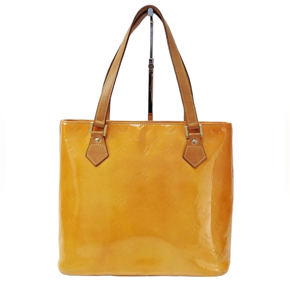 Louis Vuitton Houston Vernis Yellow/Orange Tote Shoulder Bag